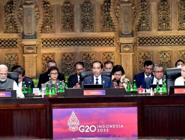 Presiden Joko Widodo saat secara resmi membuka puncak Konferensi Tingkat Tinggi (KTT) G20 di Hotel Apurva Kempinski, Kabupaten Badung, Provinsi Bali, pada Selasa, 15 November 2022.
