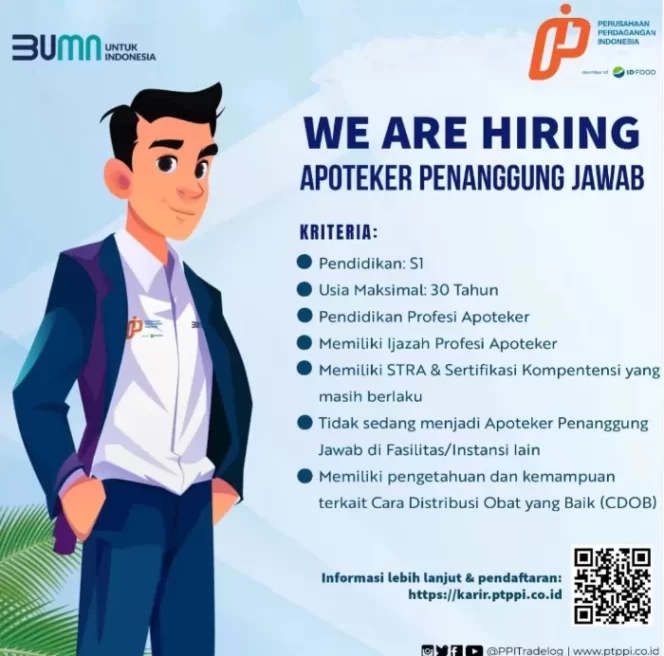 
 E-Recruitment BUMN PT Perusahaan Perdagangan Indonesia Lulusan S1, Berikut Link Daftar PT PPI
