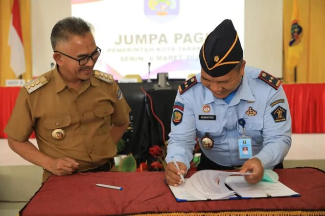 
 Lapas Tarakan dan Pemkot Taken MoU Pembinaan WBP Bidang Pelatihan Kerja dan Produksi