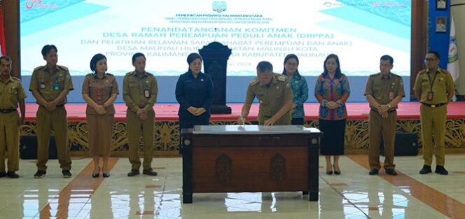 
 Desa Malinau Hilir Jadi DRPPA Model, Pemkab Teken Komitmen Bersama