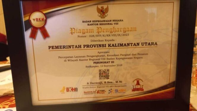 
 Lagi, Pemprov Diganjar Penghargaan oleh BKN