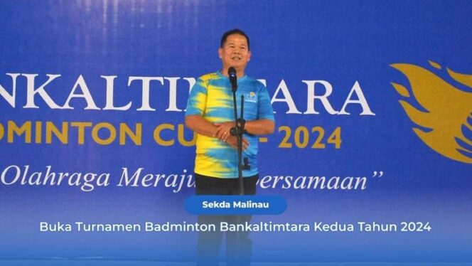 
 Sekda Malinau Buka Turnamen Badminton Bankaltimtara Kedua Tahun 2024