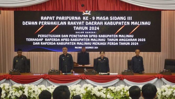 
 Bupati Hadiri Sidang Paripurna DPRD Malinau, Terkait Penetapan Empat Perda