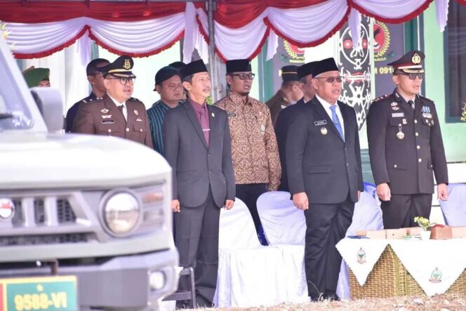 
 Upacara Peringatan Hari Ulang Tahun TNI ke-80 yang digelar di Lapangan Kodim 0910 Malinau