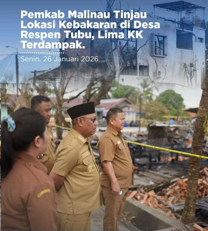 
 Wabup Tinjau Kebakaran di Desa Respen Tubu, Pemkab Malinau Pastikan Warga Tak Sendiri