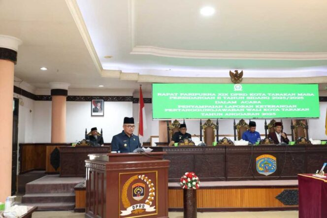 
 Khairul sampaikan LKPJ Wali Kota Tarakan TA 2025 kepada DPRD