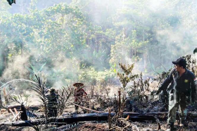 
 Tim Gabungan Bergerak Cepat Tangani Potensi Karhutla di Desa Batu Lidung
