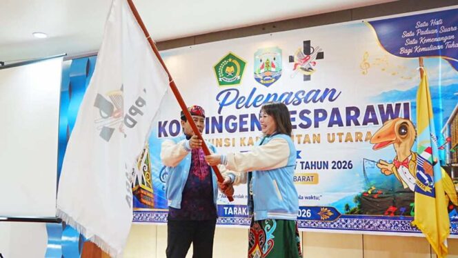 
 Kontingen Pesparawi Kaltara Berangkat ke Papua Barat, Gubernur Titip Semangat dan Sportivitas