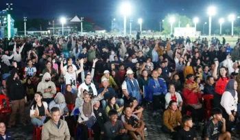 Beda Dukungan Tetap Bersatu, Nobar Final Piala Dunia Warnai Malam Kebersamaan di Malinau