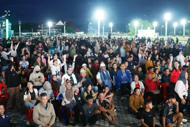 
 Beda Dukungan Tetap Bersatu, Nobar Final Piala Dunia Warnai Malam Kebersamaan di Malinau