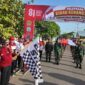 Bupati Nunukan Hadiri Kirab Kebangsaan dan Pembentangan Bendera Merah Putih 81 Meter dan Peluncuran GERNAS RANA di Sebatik 1