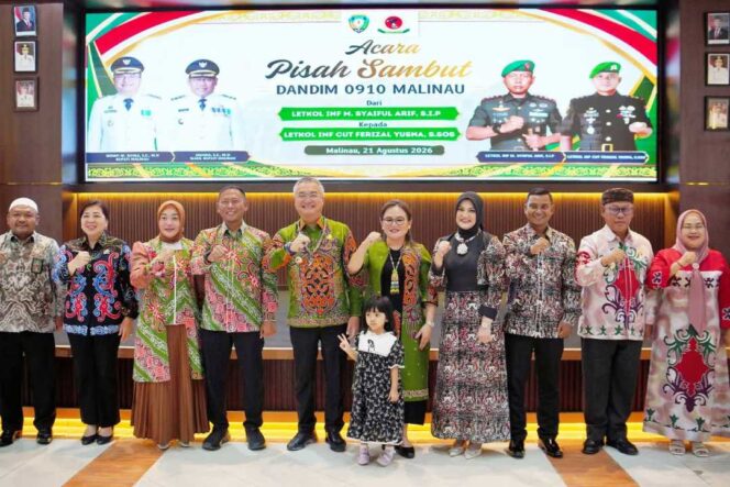 
 Tongkat Komando Dandim 0910 Malinau Berganti, Bupati Wempi Harap Sinergi TNI-Pemkab Kian Kokoh