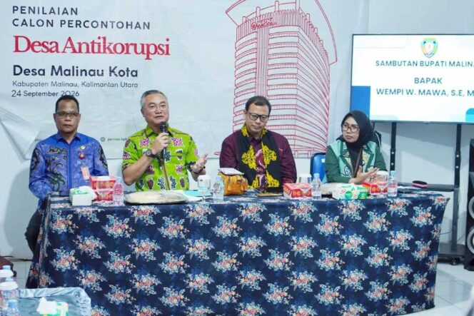 
 Malinau Kota Ikuti Penilaian KPK Percontohan Desa Anti Korupsi, Bupati Wempi Dorong Keterbukaan Data dan Jalankan Integritas